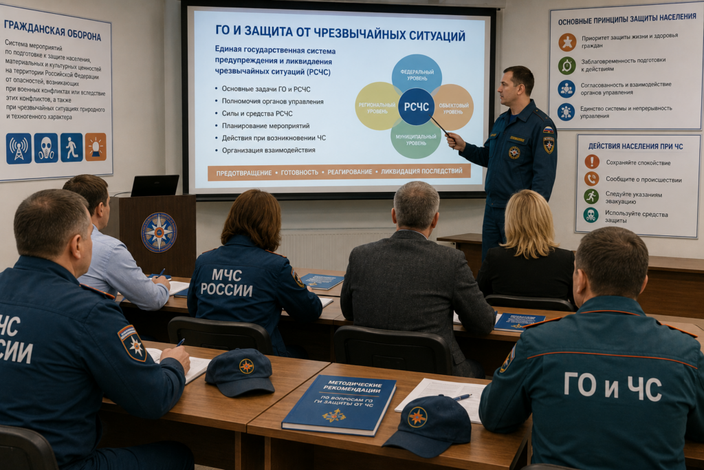 Курсовое обучение должностных лиц органов управления и сил ГО и единой государственной системы предупреждения и ликвидации РСЧС, а так же работников организаций , на которых возложено выполнение обязанностей в области ГО и защиты от чрезвычайных ситуаций